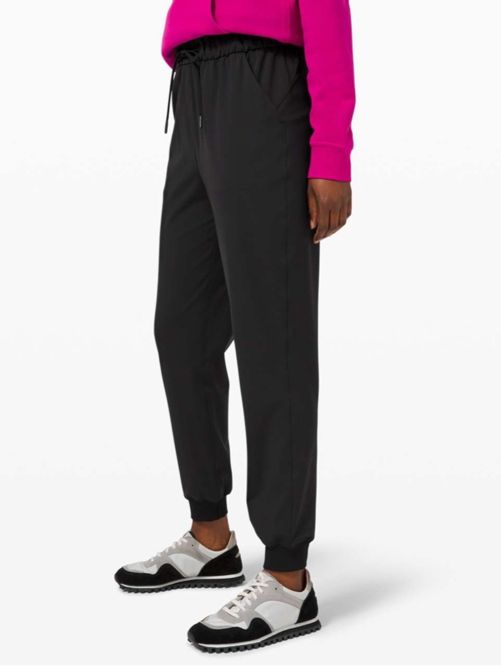 Lululemon Keep Moving Jogger Black Pant Luxtreme W5CV4S Pockets Size 12